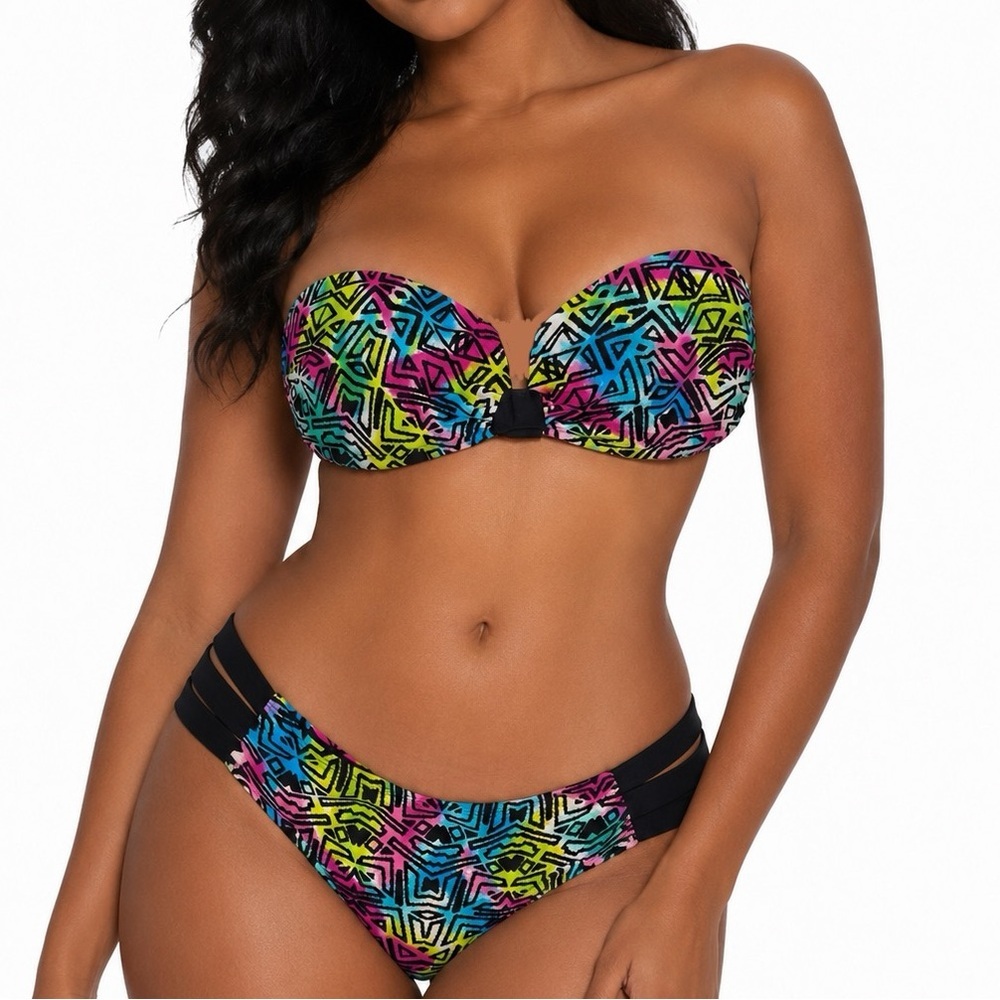 Boho Bikini Matching set - Multicoloured - Size Small